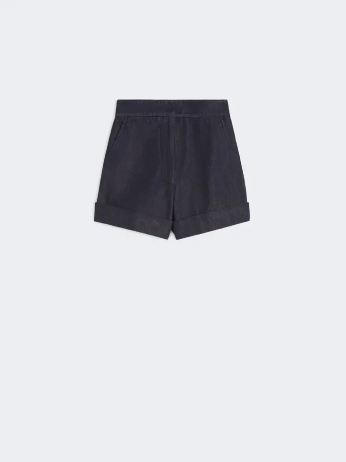 Denim-look cotton shorts, midnightblue Denim-look cotton shorts, midnightblue