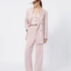 Wool, mohair and silk trousers, beige pink