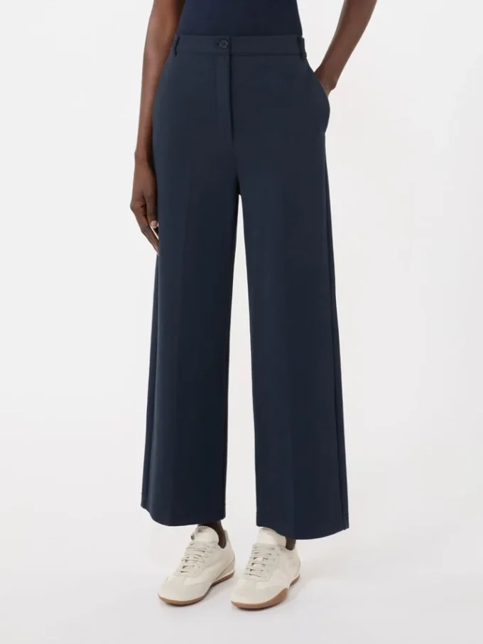 Double-faced jersey trousers, navy Double-faced jersey trousers, navy