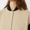 Double-faced wool bomber jacket, sand