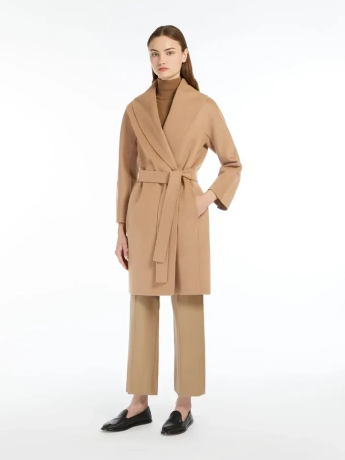 Double-faced wool robe coat, camel Double-faced wool robe coat, camel