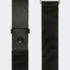 Elasticated webbing and leather belt, black Elasticated webbing and leather belt, black