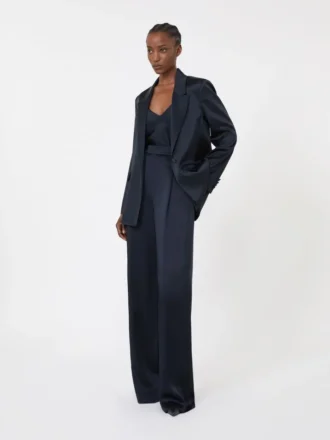 Envers satin blazer, midnightblue