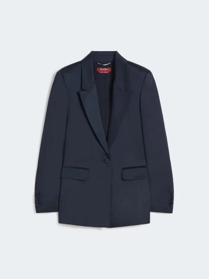 Envers satin blazer, midnightblue
