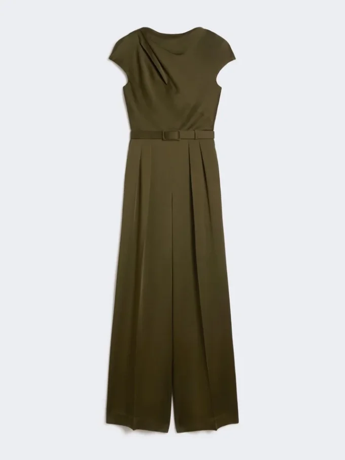 Envers satin jumpsuit, moss green