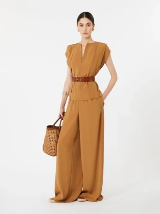– envers satin wide trousers, caramel