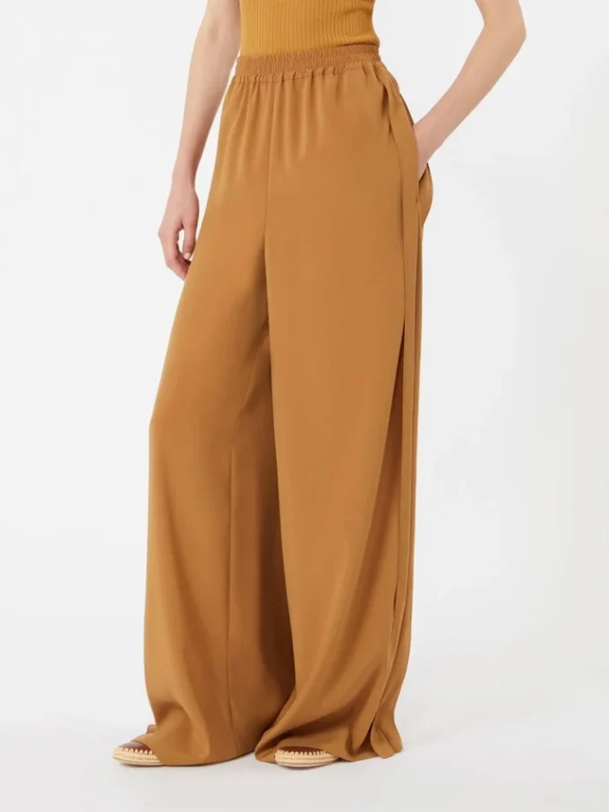 – envers satin wide trousers, caramel
