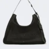 Extra-large handbag in technical mesh, black