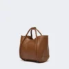 Extra-small leather marine bag, brown bronze