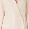 Fitted wool crepe blazer, pink