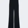Flared cady trousers, navy Flared cady trousers, navy