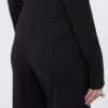 Flared trousers in stretch jersey, black Flared trousers in stretch jersey, black