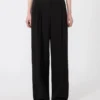 Flowing cady trousers, black