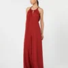 Flowing envers satin jumpsuit, red Flowing envers satin jumpsuit, red