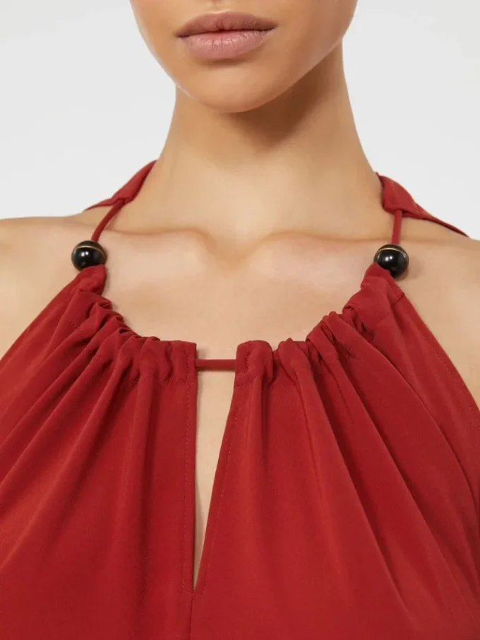 Flowing envers satin jumpsuit, red Flowing envers satin jumpsuit, red