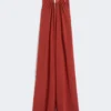 Flowing envers satin jumpsuit, red Flowing envers satin jumpsuit, red