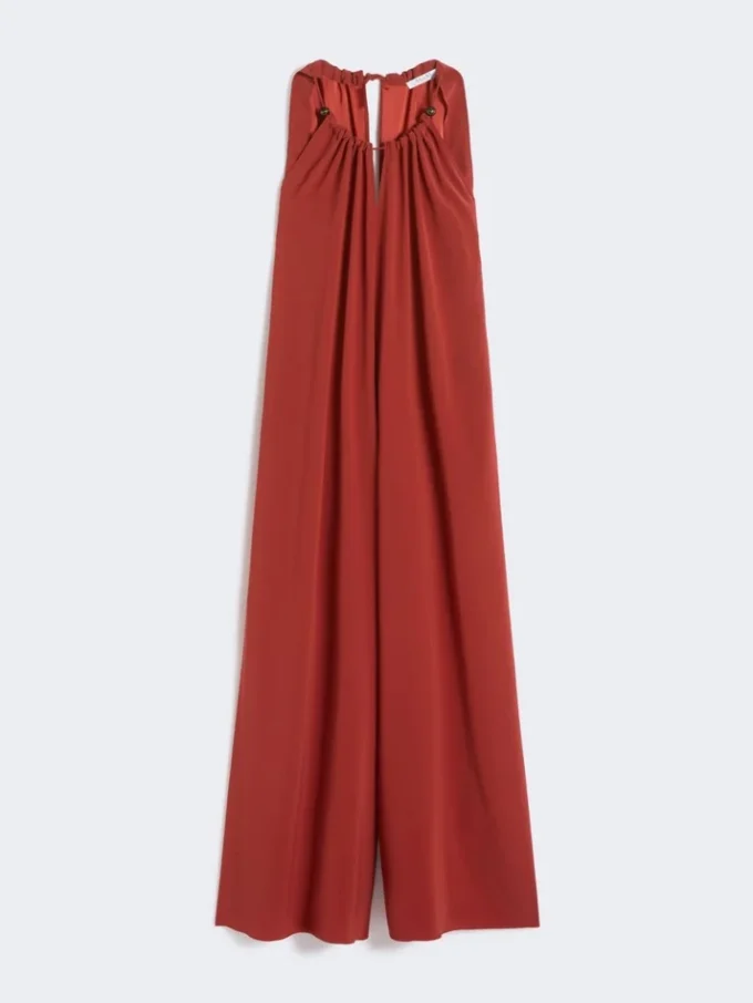 Flowing envers satin jumpsuit, red Flowing envers satin jumpsuit, red