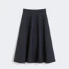 Full, tech wool skirt, ultramarine