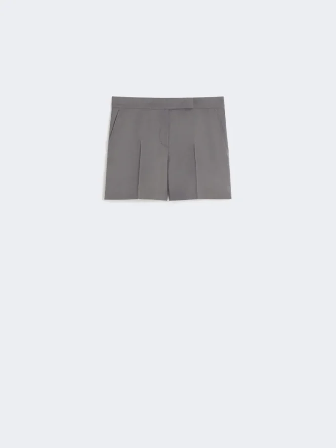 Gabardine wool shorts, medium grey