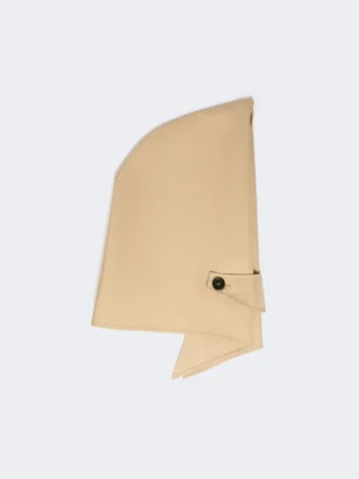 Hat-foulard in water-repellent gabardine, beige Hat-foulard in water-repellent gabardine, beige