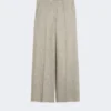 Herringbone linen twill trousers, beige Herringbone linen twill trousers, beige