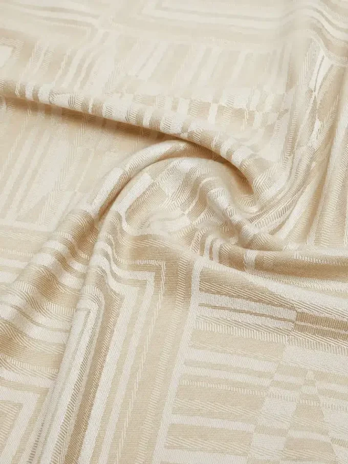 Jacquard wool and silk stole, turtledove