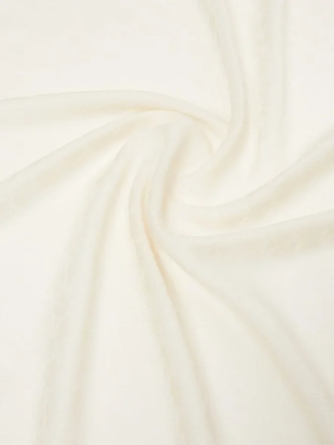 Jacquard wool, cotton and silk stole, ivory