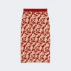Jacquard yarn skirt, red