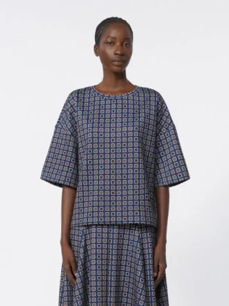 Jersey print t-shirt, navy