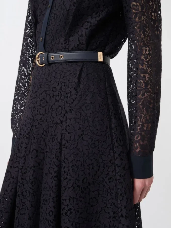 Lace shirt dress, navy
