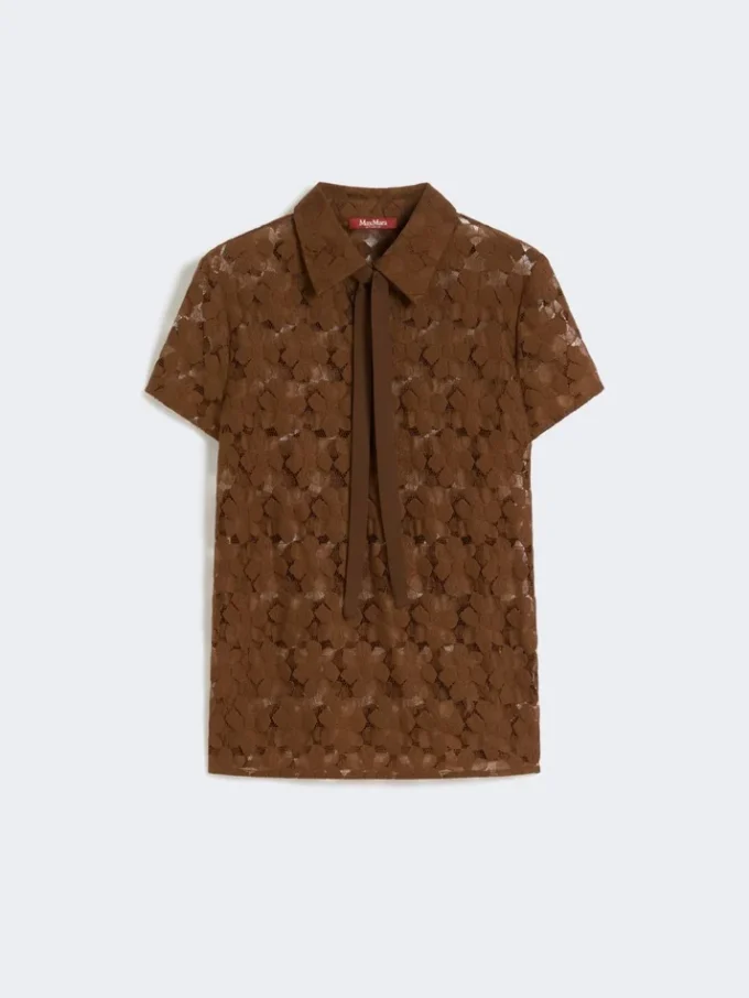 Lace t-shirt, chocolate