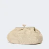 Large raffia-effect pasticcino bag, turtledove Large raffia-effect pasticcino bag, turtledove