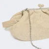 Large raffia-effect pasticcino bag, turtledove Large raffia-effect pasticcino bag, turtledove