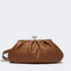 Large sheepskin pasticcino bag, tobacco