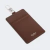 Leather badge holder, cocoa