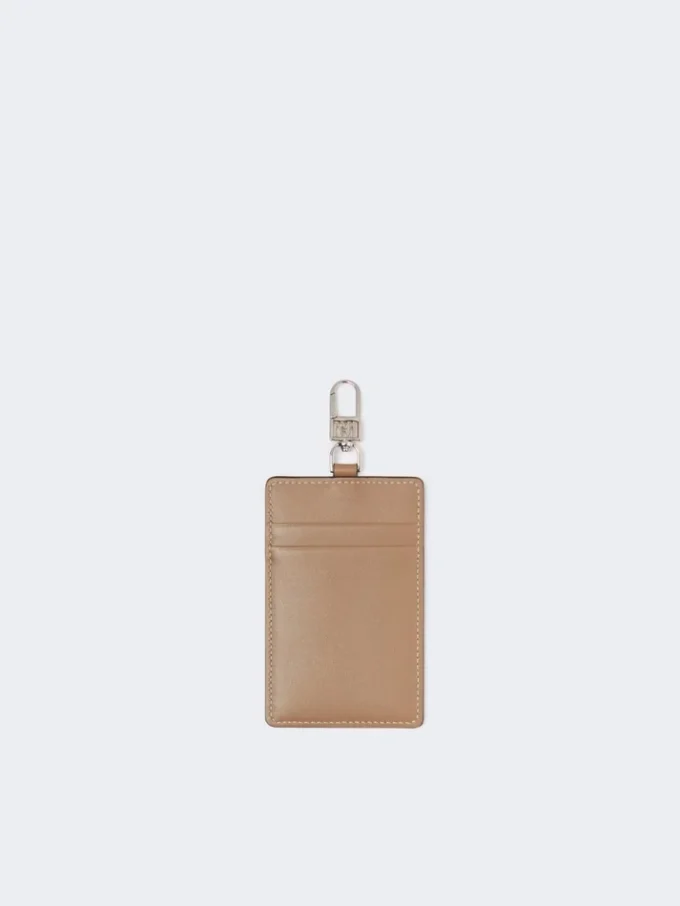 Leather badge holder, mud