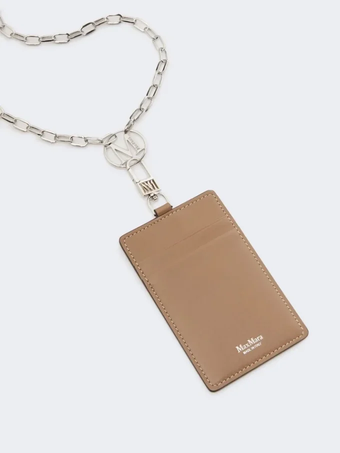 Leather badge holder, mud