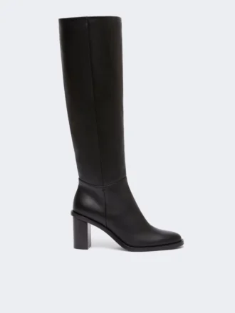 Leather boots, black