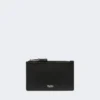 Leather card holder, black Leather card holder, black