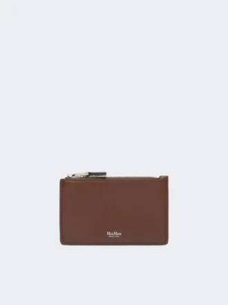 Leather card holder, cocoa