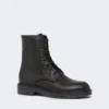 Leather combat boots, black