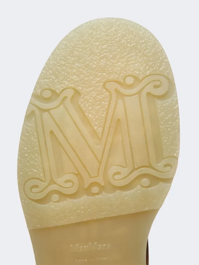 Leather combat boots, hazelnut brown