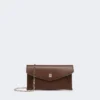 Leather envelope wallet, cocoa