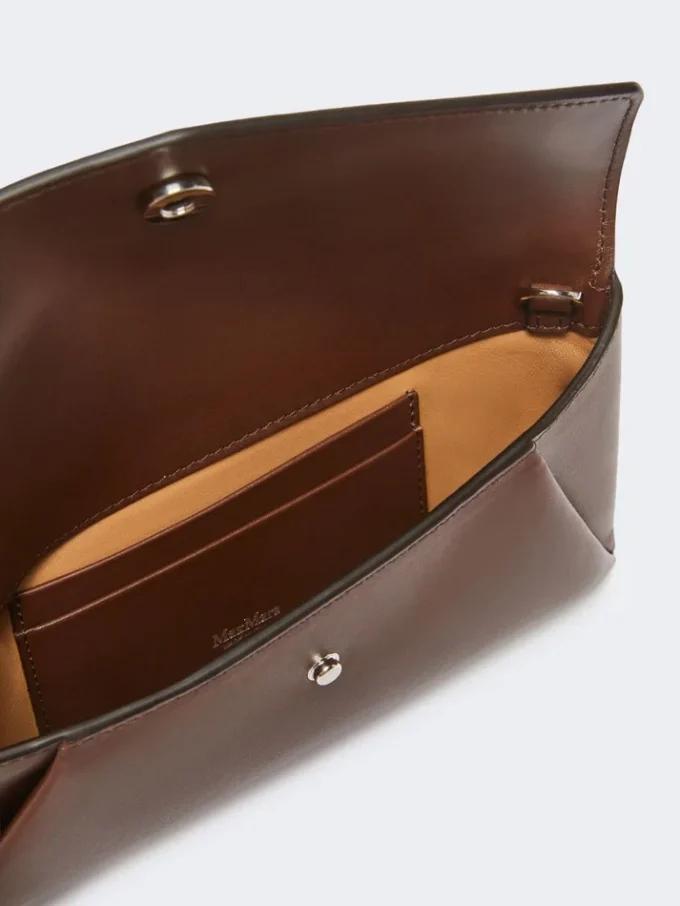 Leather envelope wallet, cocoa