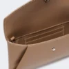 Leather envelope wallet, mud