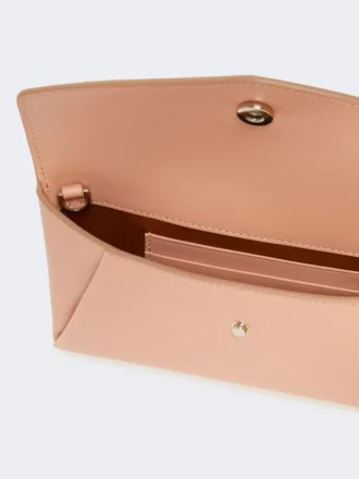 Leather envelope wallet, pink