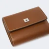 Leather purse, amber brown Leather purse, amber brown