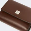 Leather purse, cocoa