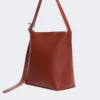 Leather s-buckle shopper bag, rust Leather s-buckle shopper bag, rust