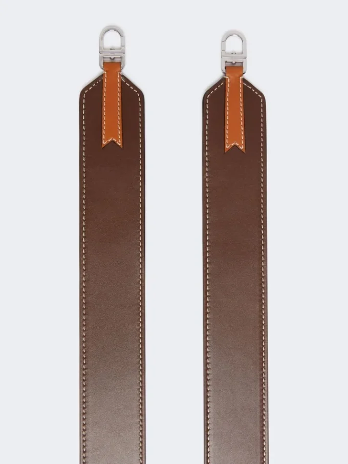 Leather shoulder strap, cocoa Leather shoulder strap, cocoa